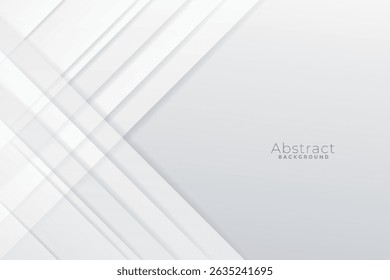 Abstract white background. Minimal geometric white light background abstract design. Suit for booklet, brochure, banner, poster, website, flyer, cover, corporate, backdrop. Vector illustration