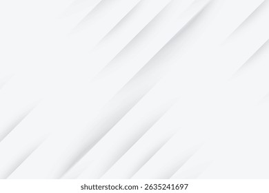 Abstract white background. Minimal geometric white light background abstract design. Suit for booklet, brochure, banner, poster, website, flyer, cover, corporate, backdrop. Vector illustration