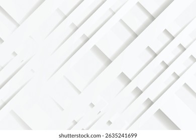 Abstract white background. Minimal geometric white light background abstract design. Suit for booklet, brochure, banner, poster, website, flyer, cover, corporate, backdrop. Vector illustration