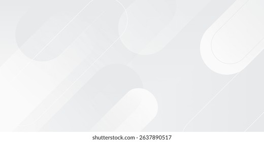 Abstract white background. Minimal geometric white light background abstract design. Suit for booklet, brochure, banner, poster, website, flyer, cover, corporate, backdrop. Vector illustration