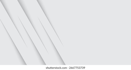 Abstrakter weißer Hintergrund. Minimale geometrische weißes Licht Hintergrund abstraktes Design. Vektorgrafik