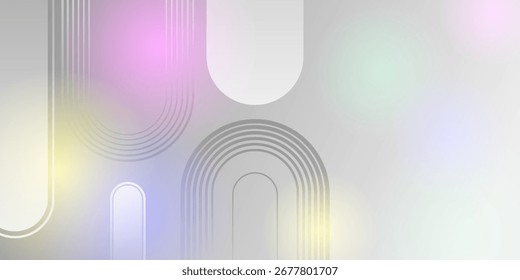 Abstract white background. Minimal geometric white light background abstract design.