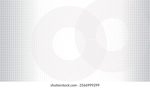 Abstract White background. Modern circle lines pattern. Futuristic concept. Minimal geometric background design