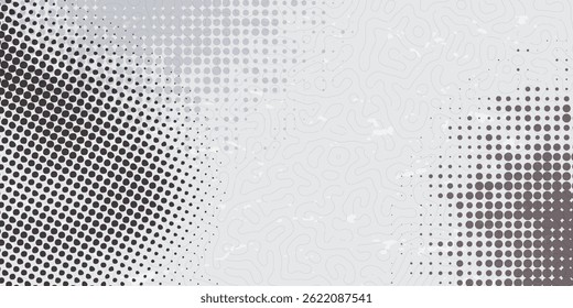 Diseño moderno abstracto del fondo blanco con los patrones de Turing, la mancha gris y el círculo de las líneas. Ilustración vectorial