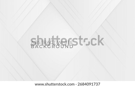 Abstract White Background with Modern Geometric Diagonal Lines for Business Presentation Design and Minimalist Professional Website Layout Template
