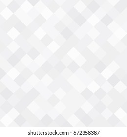 Abstract white background, Monochrome gradient mosaic background, Geometric hipster square background, vector