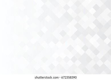 Abstract white background, Monochrome gradient mosaic background, Geometric hipster square background, vector
