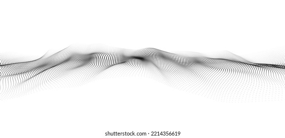 Resumen del fondo blanco de los puntos en movimiento. Ilustración vectorial 3d.