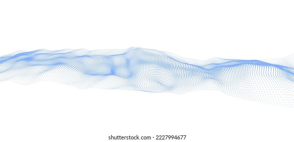 Resumen del fondo blanco de los puntos en movimiento. Ilustración vectorial 3d.