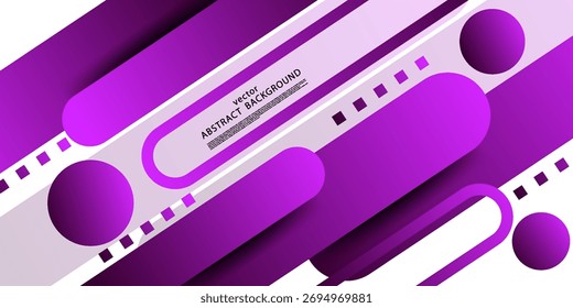 Fondo blanco Abstractas con diseño de patrón de rectángulo púrpura superpuesto. Vector ESP10