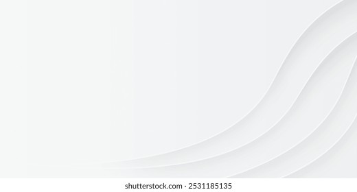 abstrakter weißer Hintergrund mit Farbverlauf und künstlerische Welle dynamische Liniendekoration. abstrakte Linie mit Vektorwellenlänge