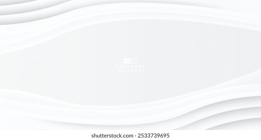 plano de fundo de onda branca abstrata com cor de gradiente e decoração de linha dinâmica de onda artística. vetor ondulado abstrato linha mínima
