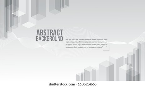 Abstract white background pattern elegant shape and texture design template vector.