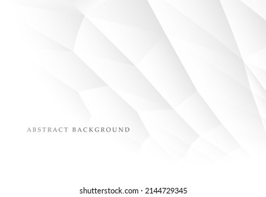 Abstract white background with perspective. Gradient geometric polygon shapes. Modern digital design. Poster, banner, presentation template.
