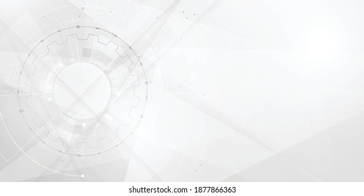 Abstract white background poster with dynamic wave Network technology vector illustration