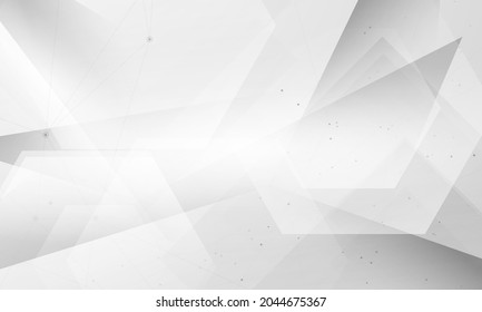 Abstract white background poster with dynamic. technology network Vector illustration.