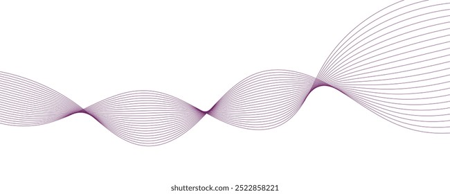 Abstractas fondo blanco con ondas púrpuras