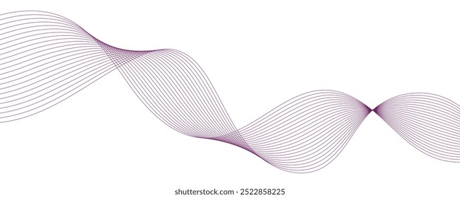 Abstractas fondo blanco con ondas púrpuras