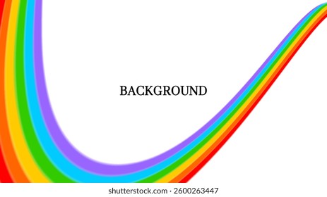 Abstract white background with rainbow design. Bend. Pride Month Symbol