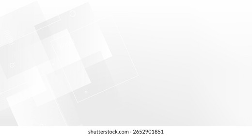 Fundo branco abstrato com padrão retangular e decoração de linha de triângulo dinâmico artístico