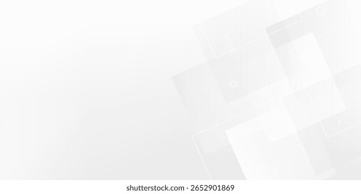 Fundo branco abstrato com padrão retangular e decoração de linha de triângulo dinâmico artístico