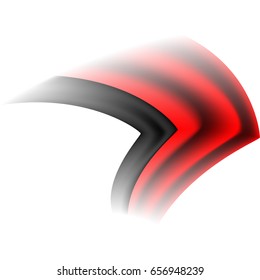 Abstract white background with red and black line. Vector illustration.