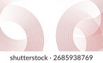 Abstract white background with red circle lines. Digital future technology vector eps10