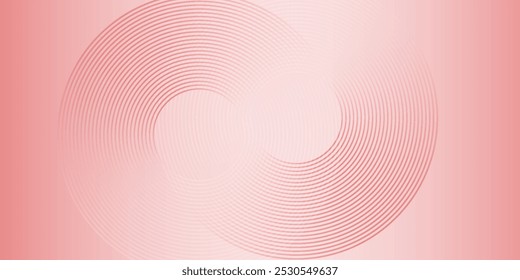 Abstract white background with red circle lines. Digital future technology concept