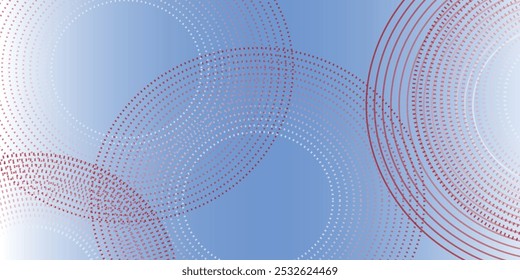Fundo branco abstrato com linhas de círculo vermelho. Conceito da tecnologia do futuro digital. ilustração vetorial.