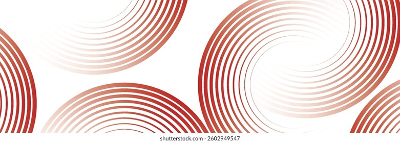 Abstract white background with red circle lines. Digital future technology concept. vector illustration.