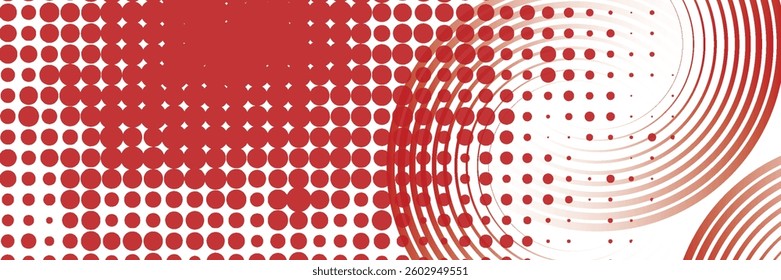 Abstract white background with red circle lines. Digital future technology concept. vector illustration.
