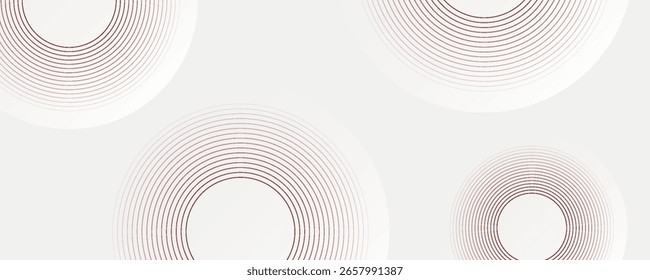 Abstract white background with red circle lines. Digital future technology concept. vector illustration.