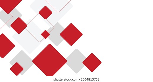 Fundo branco abstrato com linhas de círculo vermelho. Conceito da tecnologia do futuro digital. ilustração vetorial.