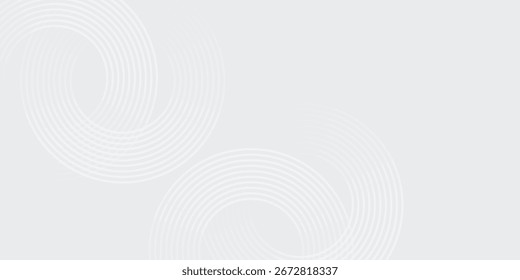 Abstract white background with red circle lines. Digital future technology concept. vector illustration.