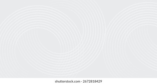 Abstractas fondo blanco con líneas circulares rojas. Concepto de tecnología de futuro digital. Ilustración vectorial.