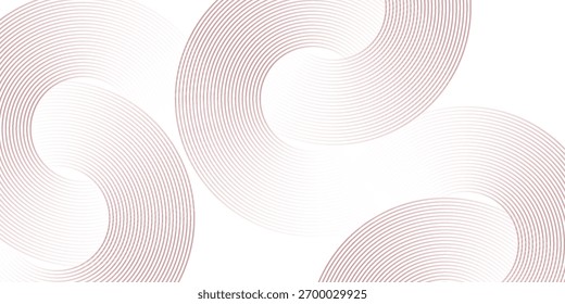 Abstractas fondo blanco con líneas circulares rojas. Concepto de tecnología de futuro digital. Ilustración vectorial.