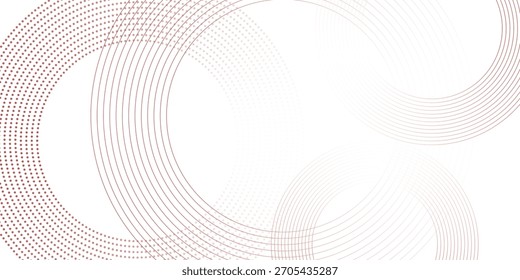 Abstractas fondo blanco con líneas circulares rojas. Concepto de tecnología de futuro digital.