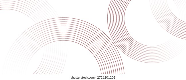 Abstractas fondo blanco con líneas circulares rojas. Concepto de tecnología de futuro digital.

