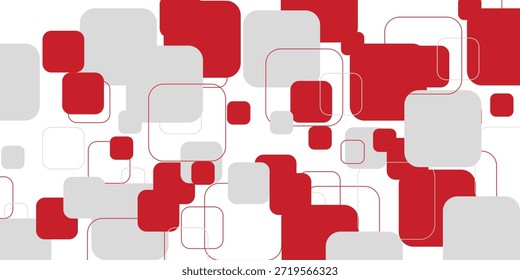 Abstract white background red grey square decoration. Vector illustration for modern presentation background, brochure design, modern design