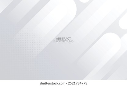 Abstract white background white round line pattern. Minimal geometric white light background abstract design.