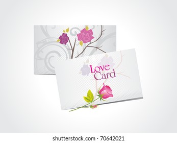 abstract white background with set of romantic love cards