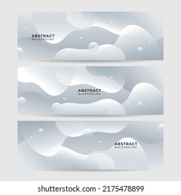 Abstrakter weißer Hintergrund für breites Banner, Web-Header, Social-Media-Cover, Präsentationsdesign. Vektorgrafik 