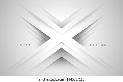 Abstract white background with shadow cross lines