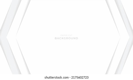 Abstract white background with shadow, light. Geometry overlap vector illustration.