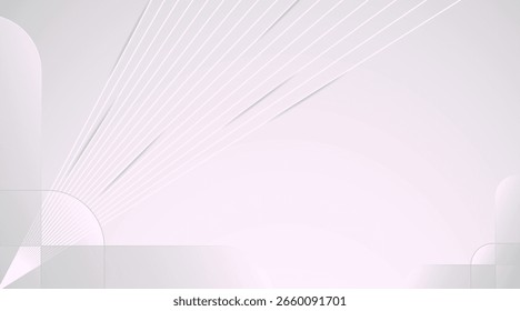 Plano de fundo branco abstrato com sombra e linha 