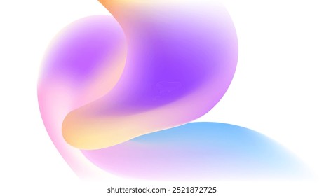 ABSTRACT WHITE BACKGROUND WITH SHAPES GRADIENT MESH SMOOTH LIQUID PASTEL COLORFUL DESIGN VECTOR TEMPLATE GOOD FOR MODERN WEBSITE, WALLPAPER, COVER DESIGN 