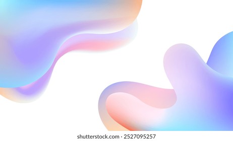 FUNDO BRANCO ABSTRATO COM FORMAS GRADIENTE MALHA LÍQUIDO LISO PASTEL COLORIDO DESIGN VETOR MODELO BOM PARA SITE MODERNO, PAPEL DE PAREDE, DESIGN DE CAPA 