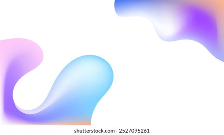 FUNDO BRANCO ABSTRATO COM FORMAS GRADIENTE MALHA LÍQUIDO LISO PASTEL COLORIDO DESIGN VETOR MODELO BOM PARA SITE MODERNO, PAPEL DE PAREDE, DESIGN DE CAPA 