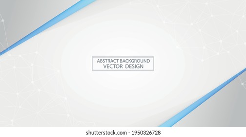 Abstract white background with silver accents - Vector illustration