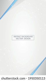 Abstract white background with silver accents - Vector illustration